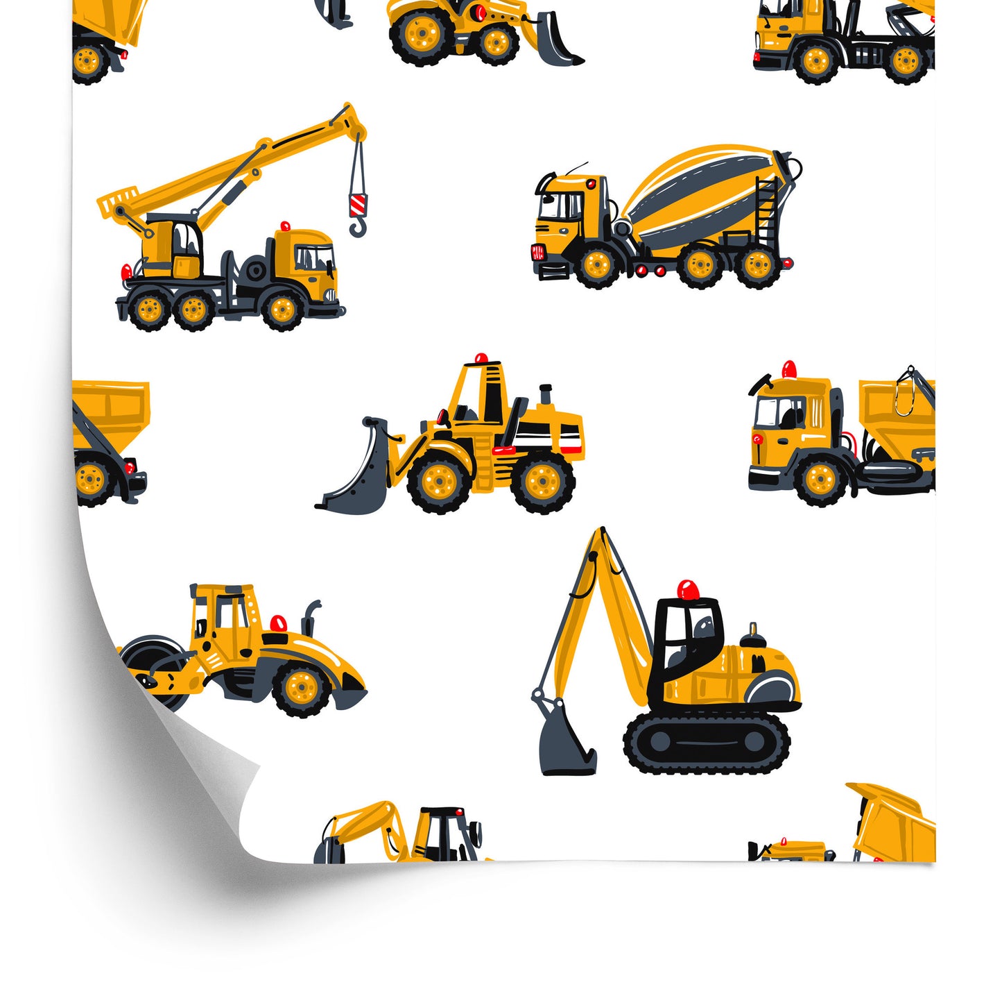 Wallpaper Vehicles, Excavators, Machinery, Nursery