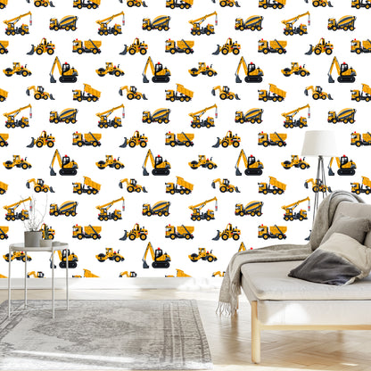 Wallpaper Vehicles, Excavators, Machinery, Nursery