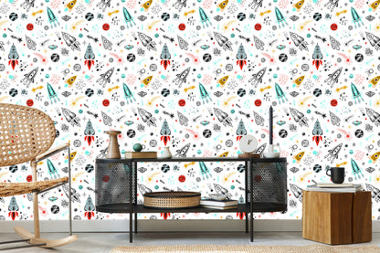 Wallpaper Cosmos, Planets, Stars, Nursery