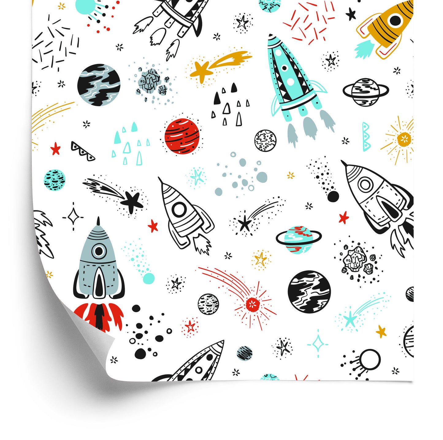 Wallpaper Cosmos, Planets, Stars, Nursery