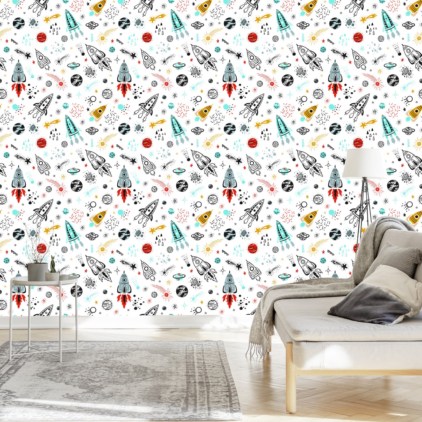 Wallpaper Cosmos, Planets, Stars, Nursery