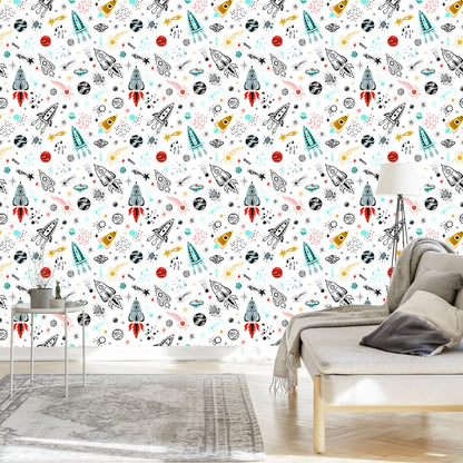 Wallpaper Cosmos, Planets, Stars, Nursery