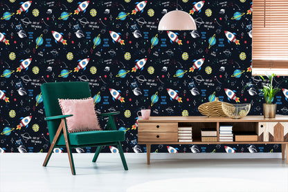 Wallpaper Cosmos Rockets Stars