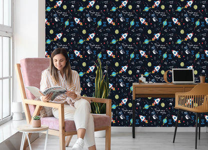 Wallpaper Cosmos Rockets Stars