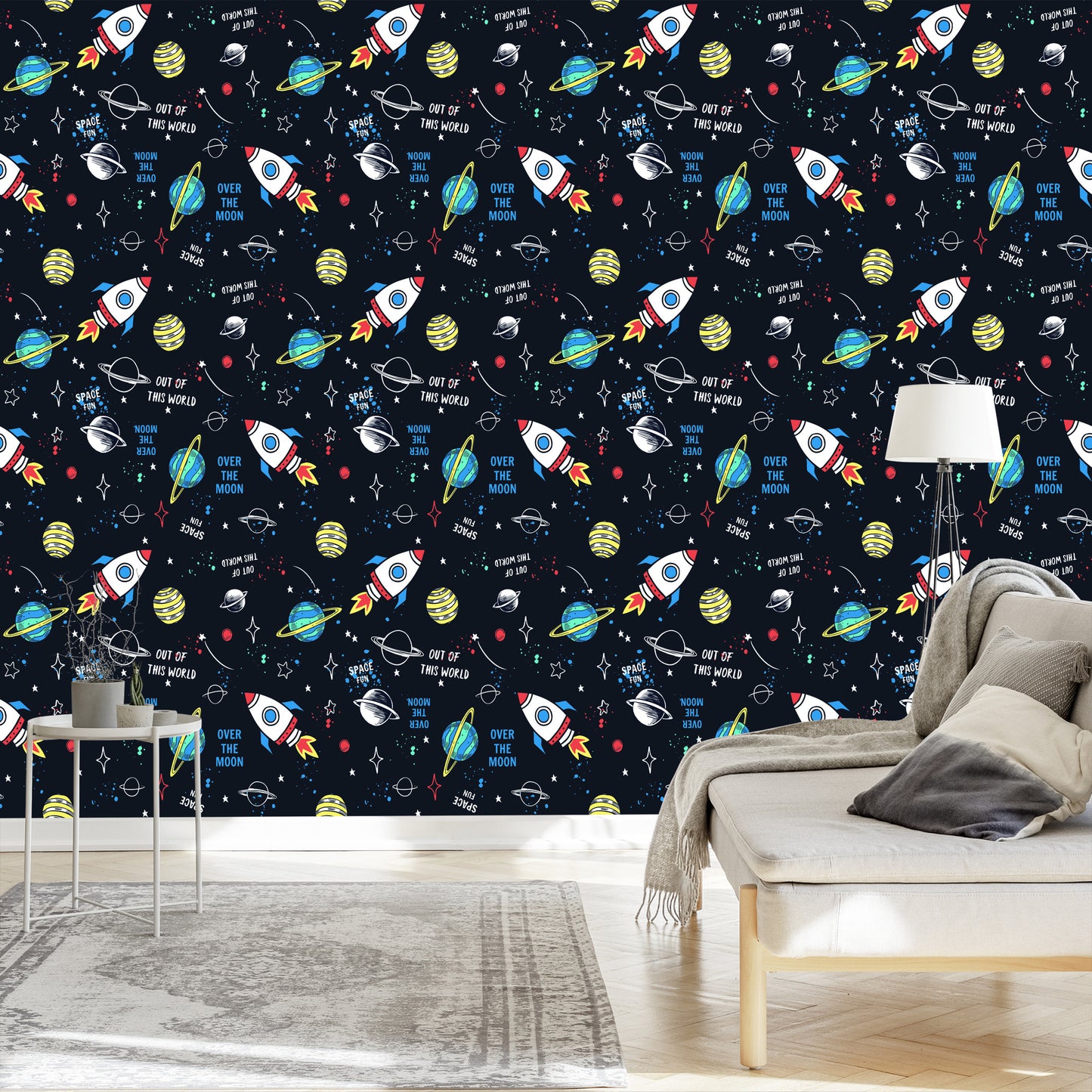 Wallpaper Cosmos Rockets Stars