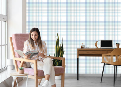 Wallpaper Modern Checked Pattern