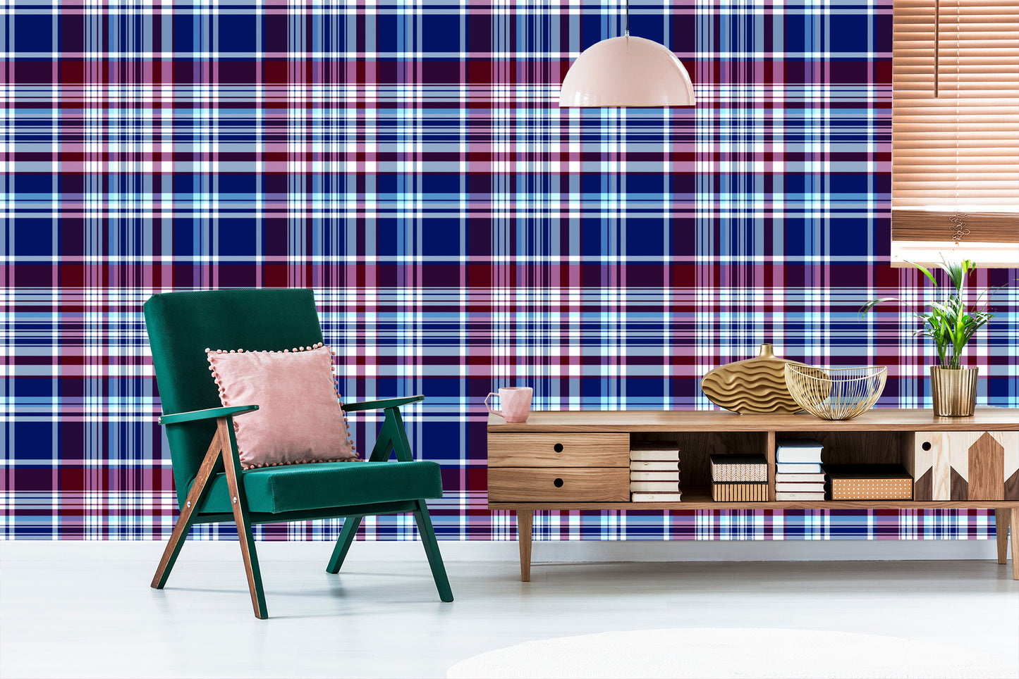 Wallpaper Checked Modern, Geometric