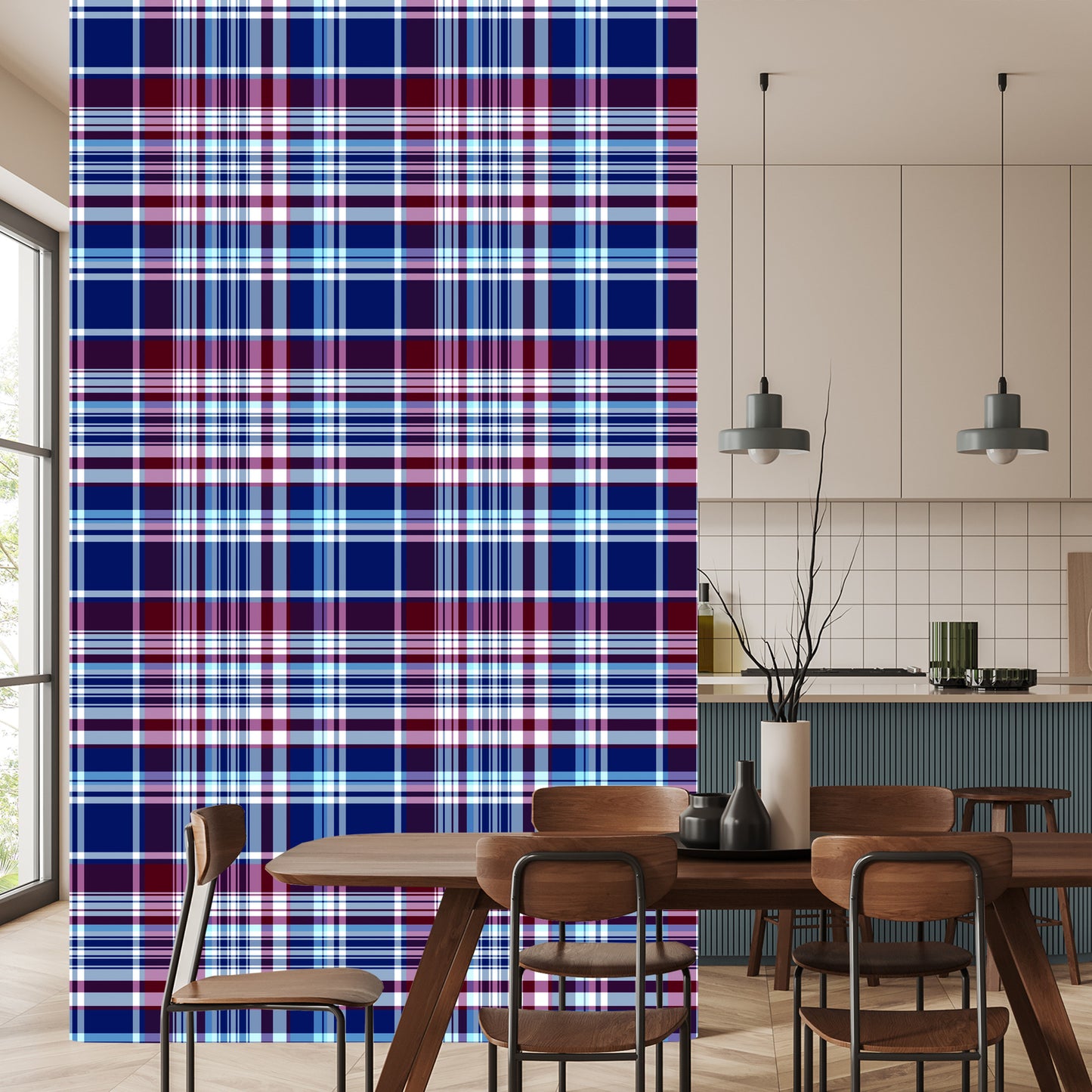 Wallpaper Checked Modern, Geometric