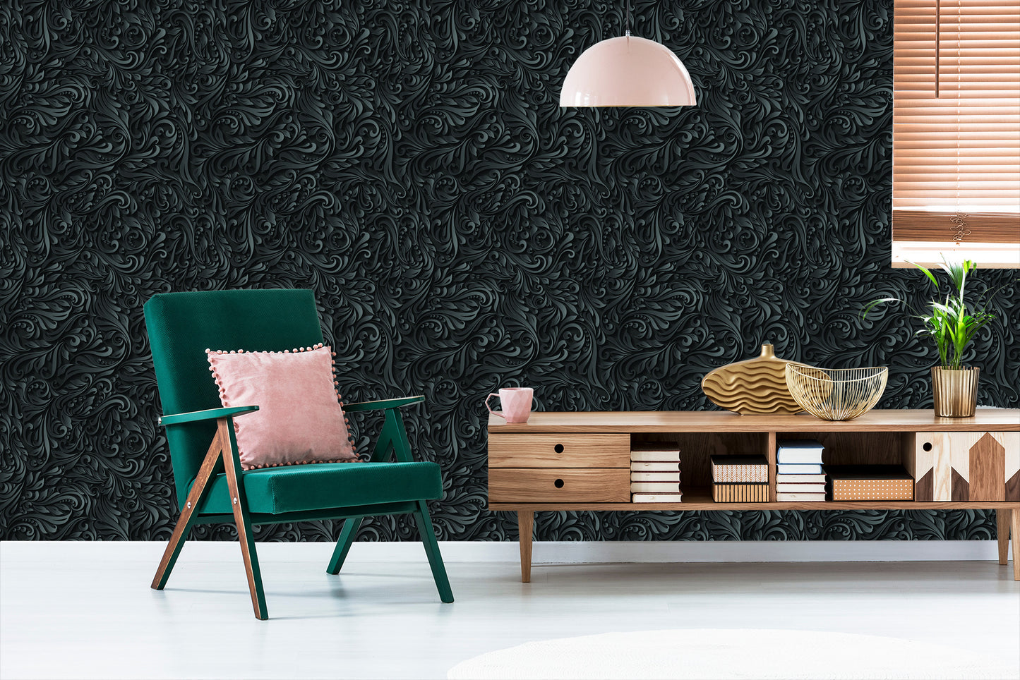 Wallpaper 3D Wallpaper, Modern, Leaves