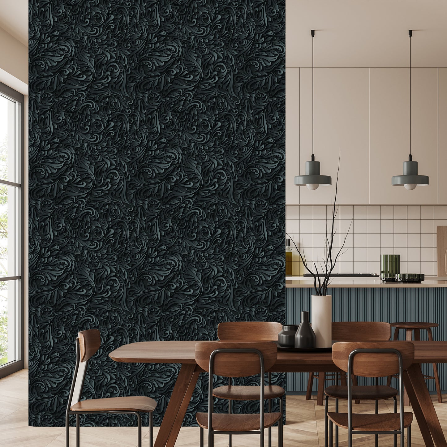 Wallpaper 3D Wallpaper, Modern, Leaves