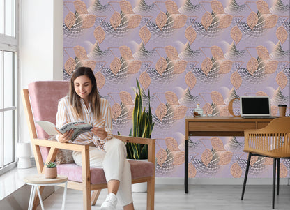 Wallpaper Three-Dimensional Wallpaper, 3D, Optical, Leaves