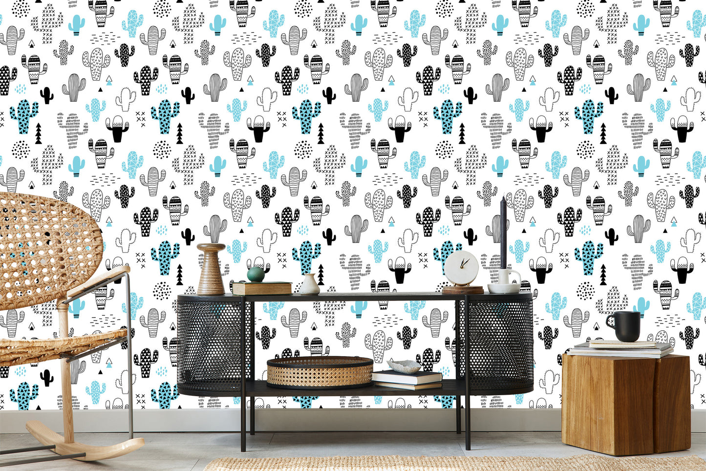 Wallpaper Cacti, Plants, Scandinavian Style