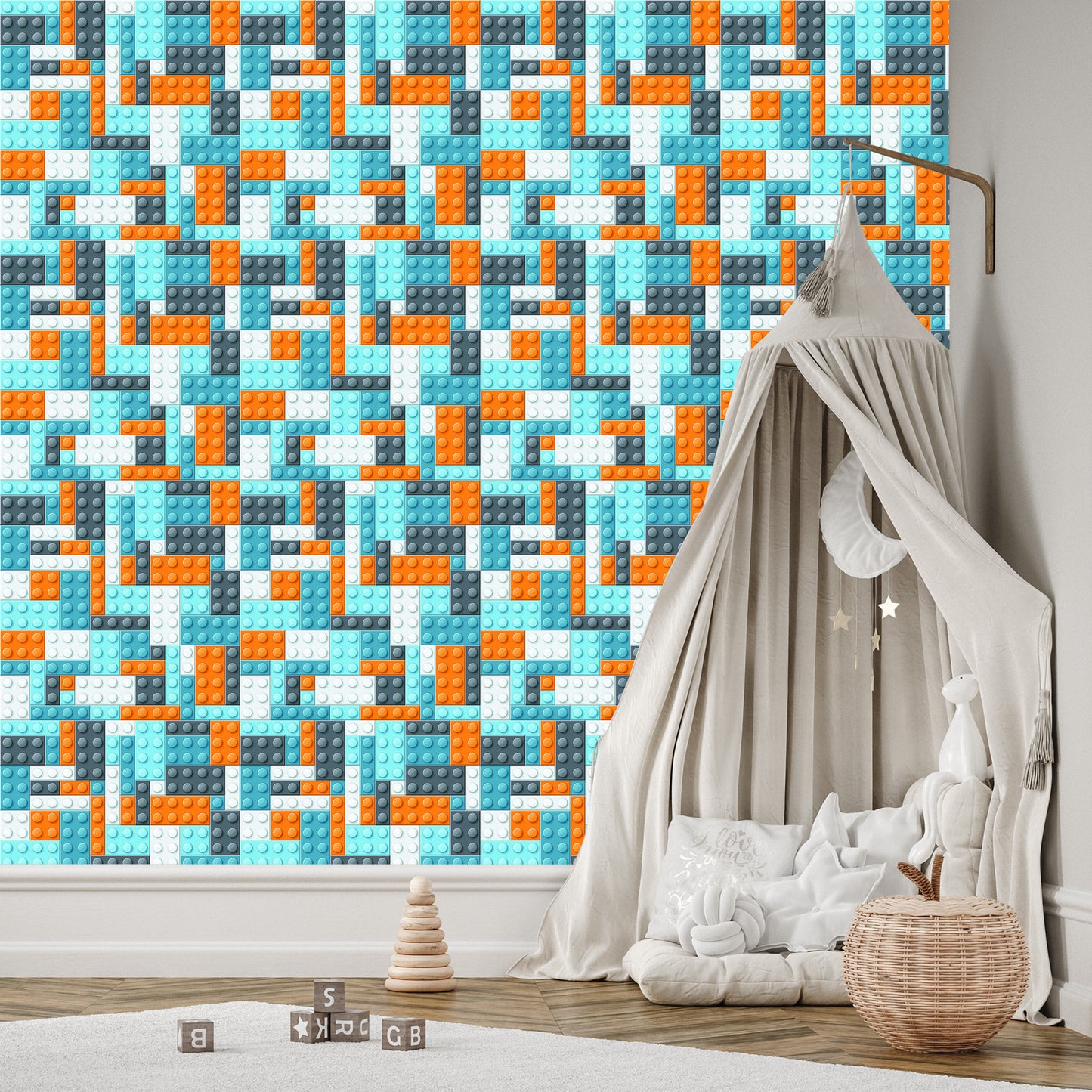 Wallpaper Colorful Building Blocks