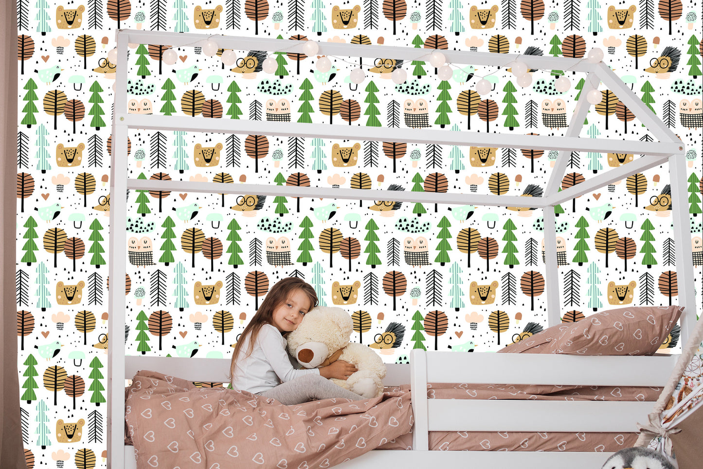 Wallpaper Leaves Trees Hedgehog Bear