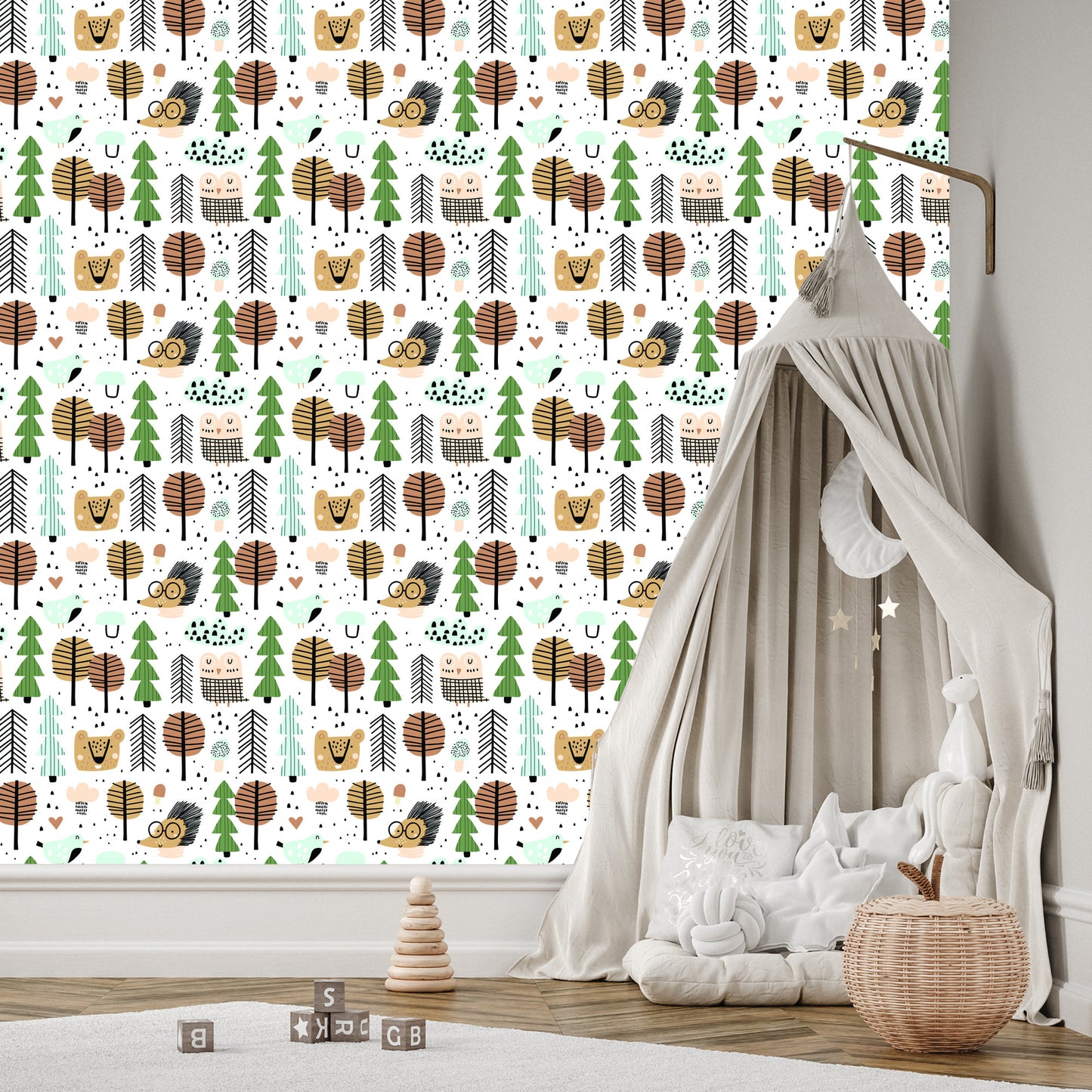 Wallpaper Leaves Trees Hedgehog Bear