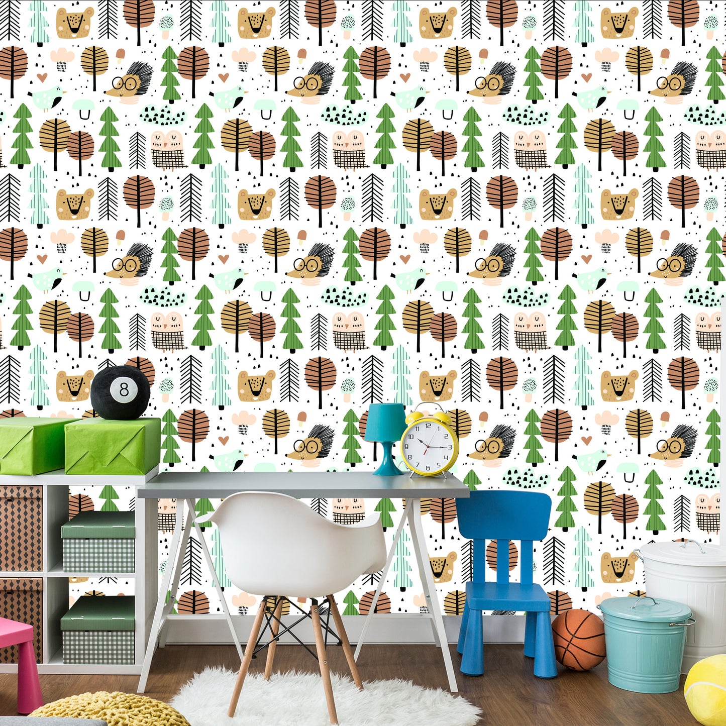 Wallpaper Leaves Trees Hedgehog Bear