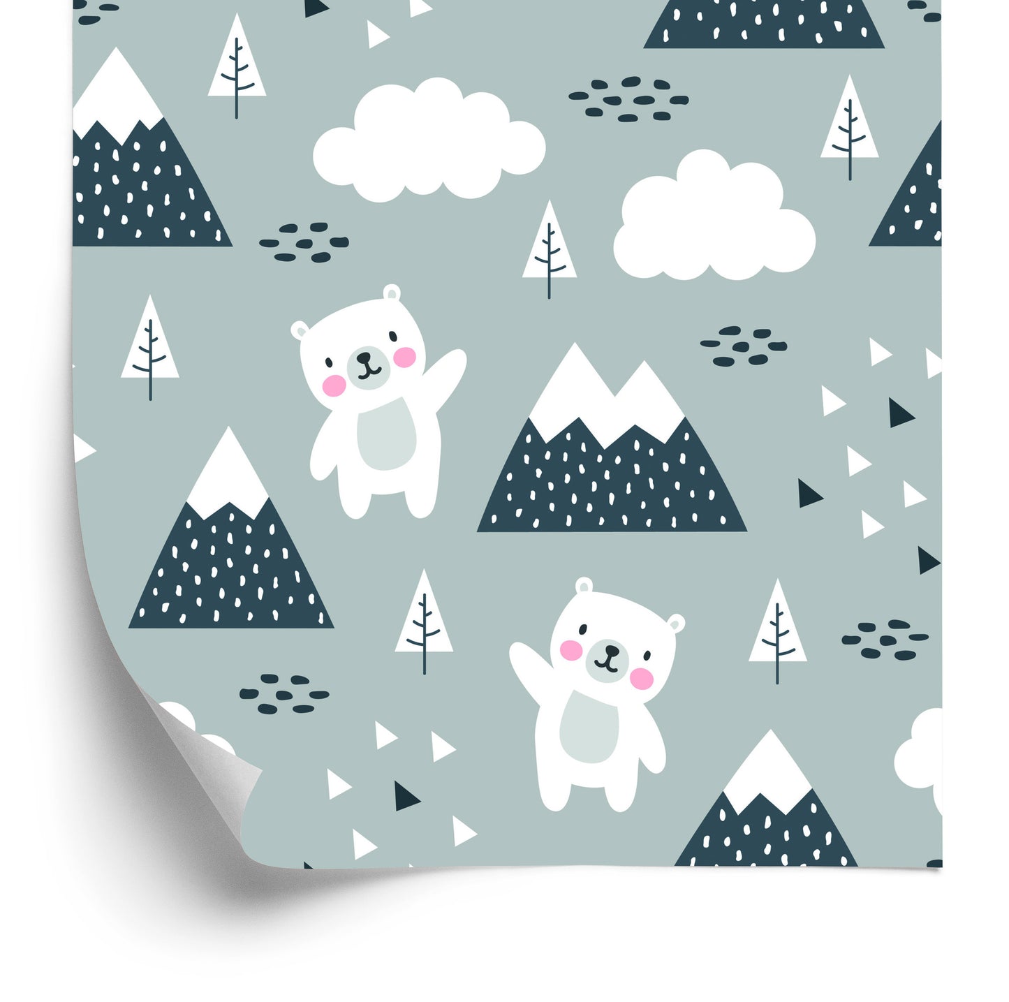Wallpaper Bears Among Cloudds And Moutains