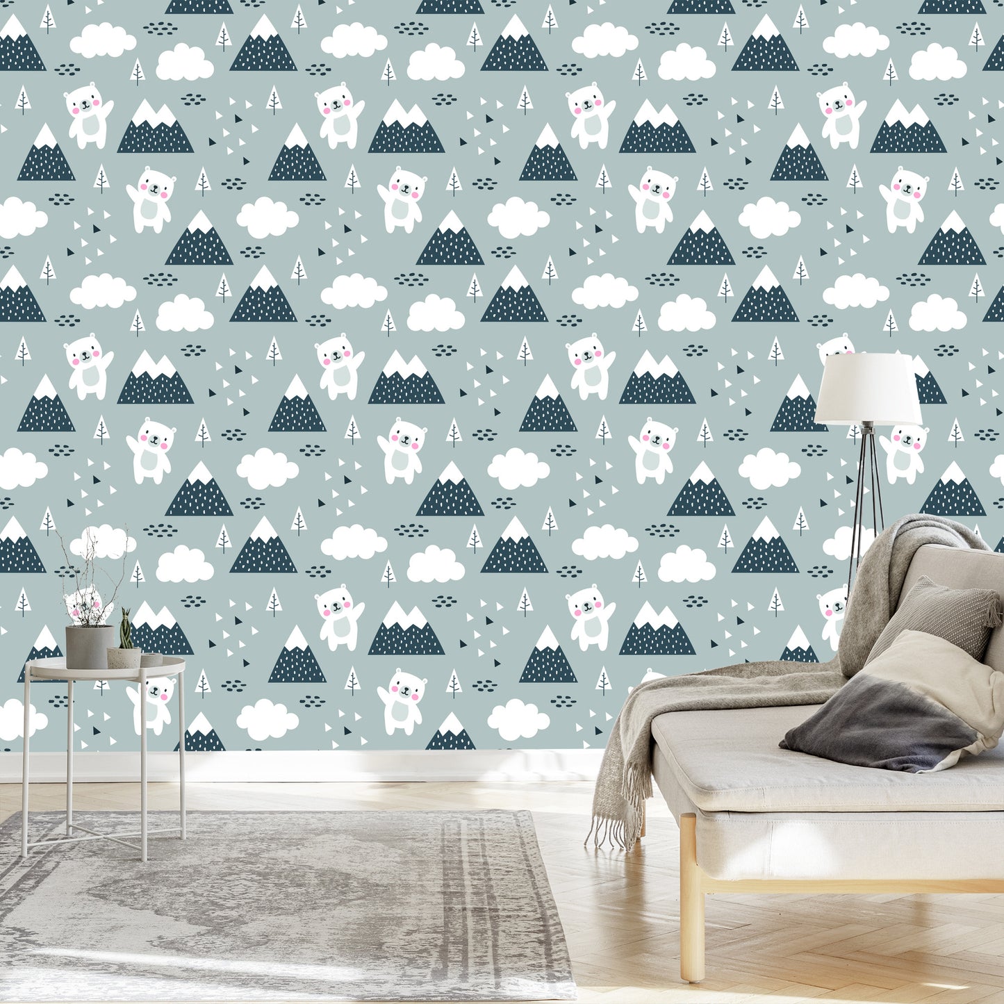 Wallpaper Bears Among Cloudds And Moutains