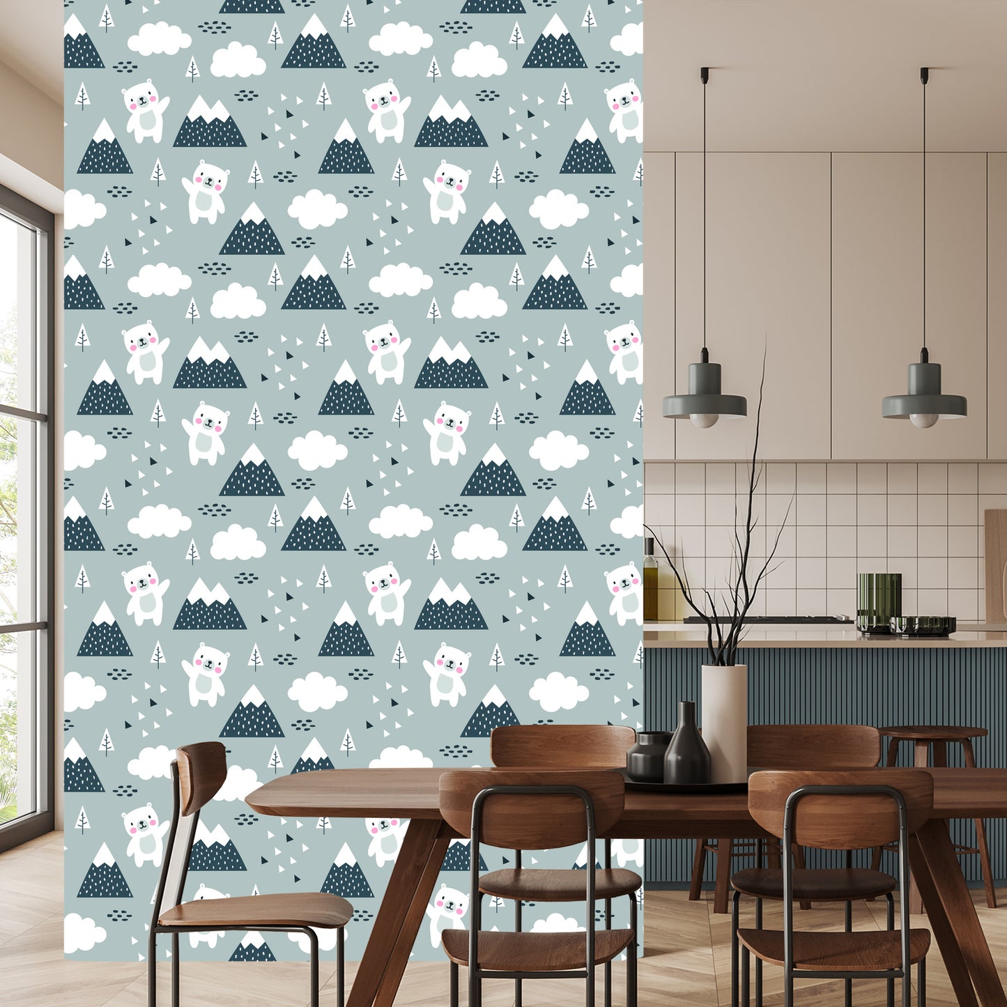 Wallpaper Bears Among Cloudds And Moutains