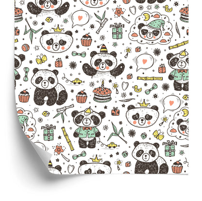 Wallpaper Pandas Among Toys