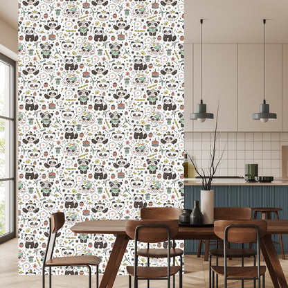 Wallpaper Pandas Among Toys