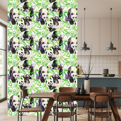 Wallpaper Handpainted Pandas