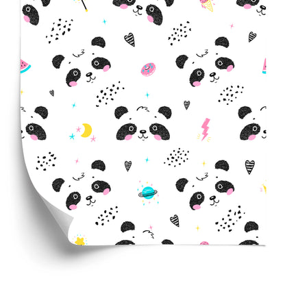 Wallpaper Pandas With Donuts