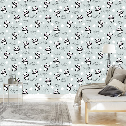 Wallpaper Pandas Among Stars