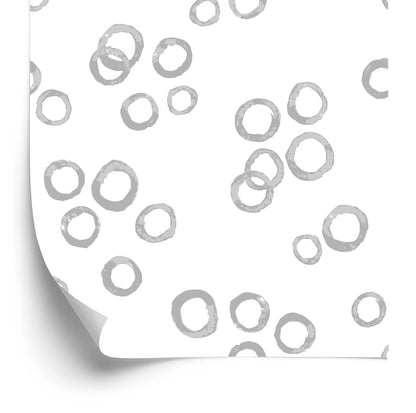 Wallpaper Delicate Grey Circles