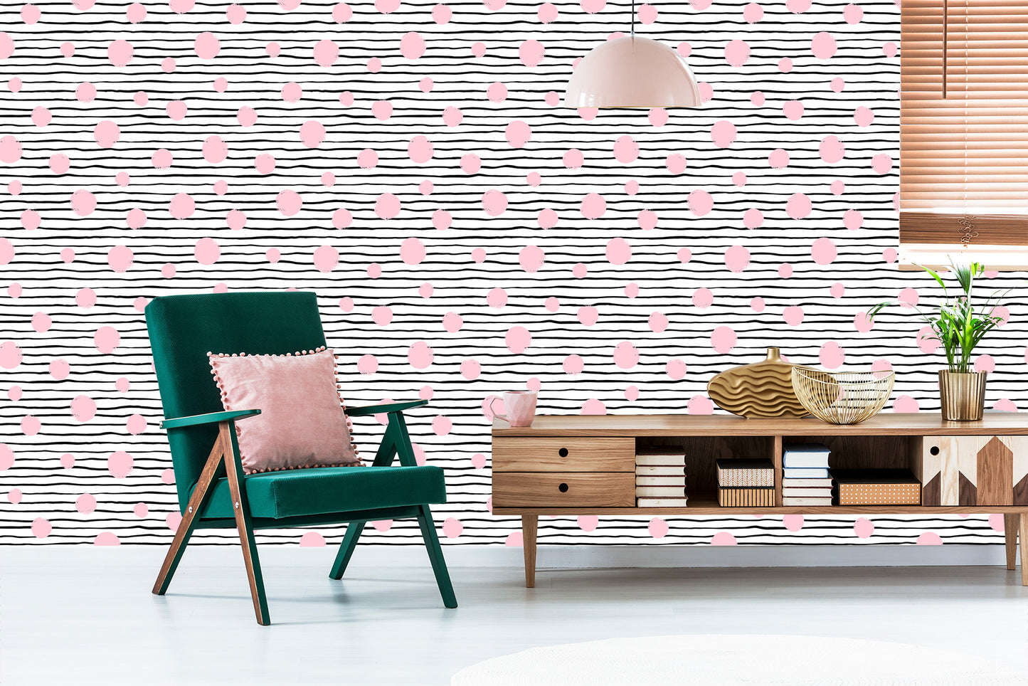 Wallpaper Big Circles And Stripes