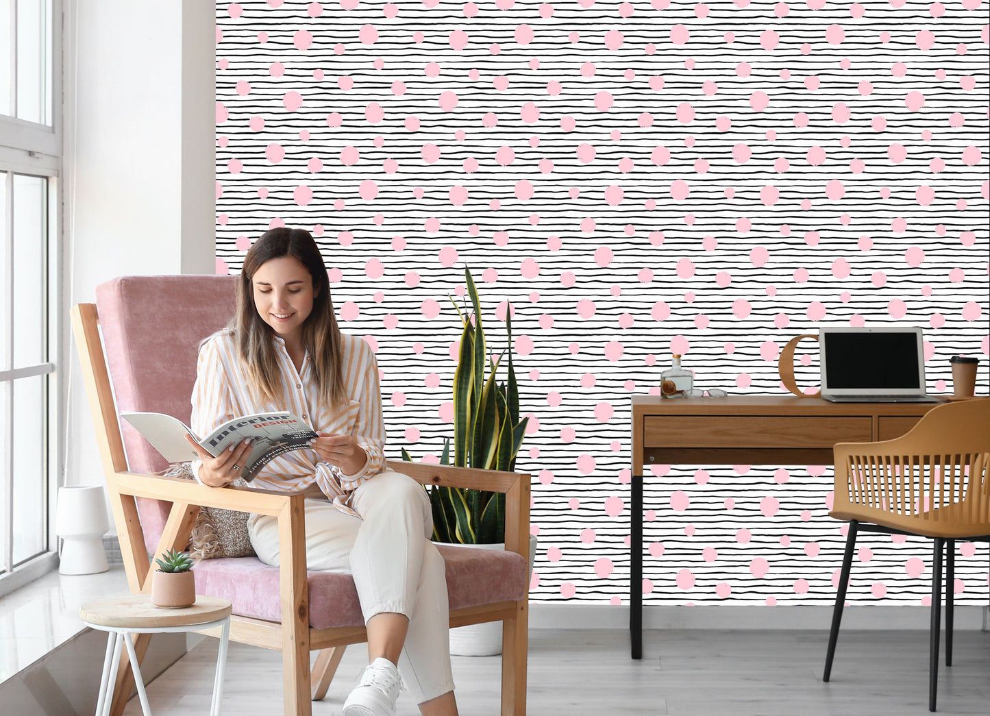 Wallpaper Big Circles And Stripes