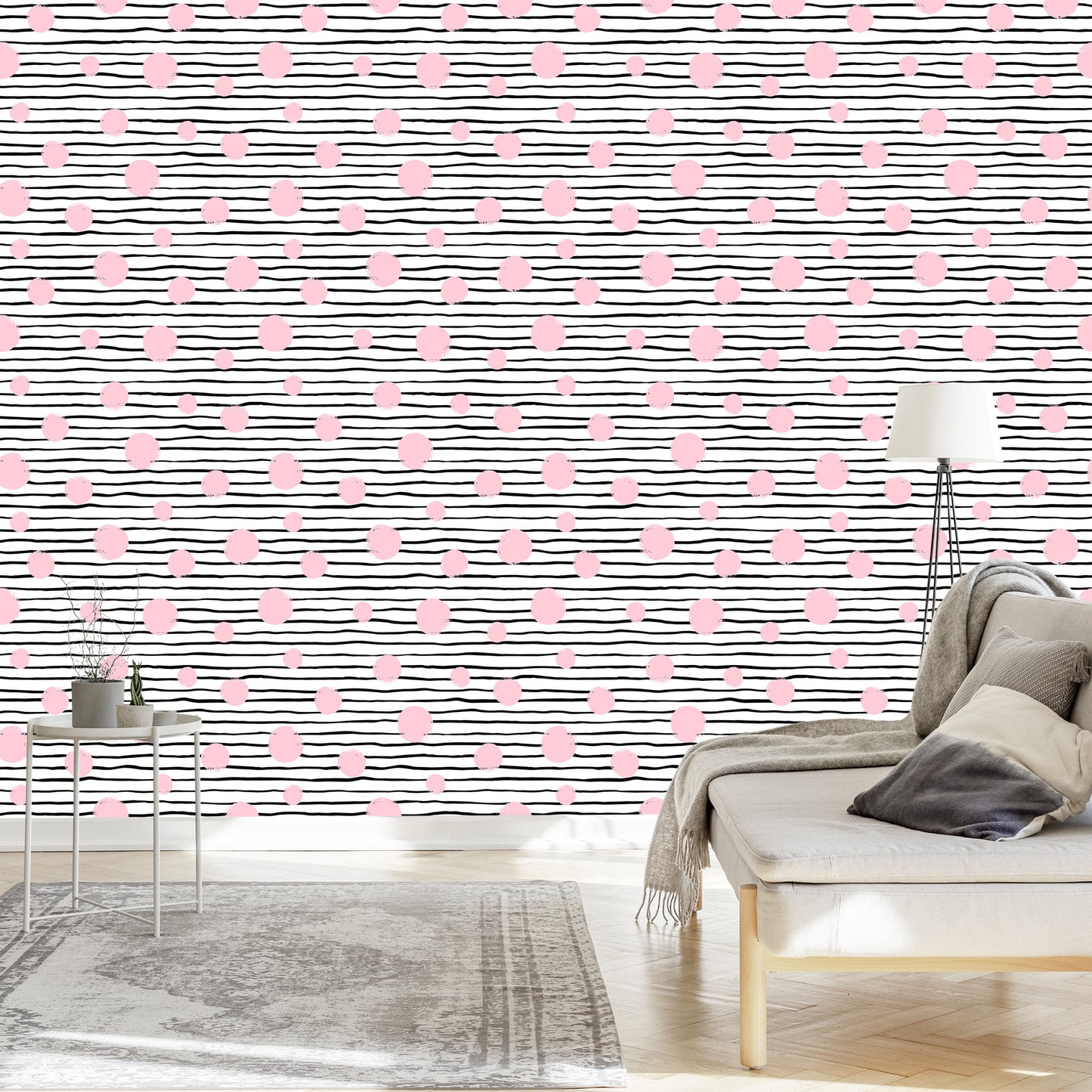 Wallpaper Big Circles And Stripes