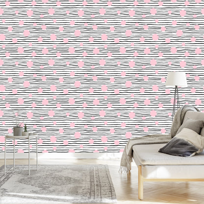 Wallpaper Big Circles And Stripes