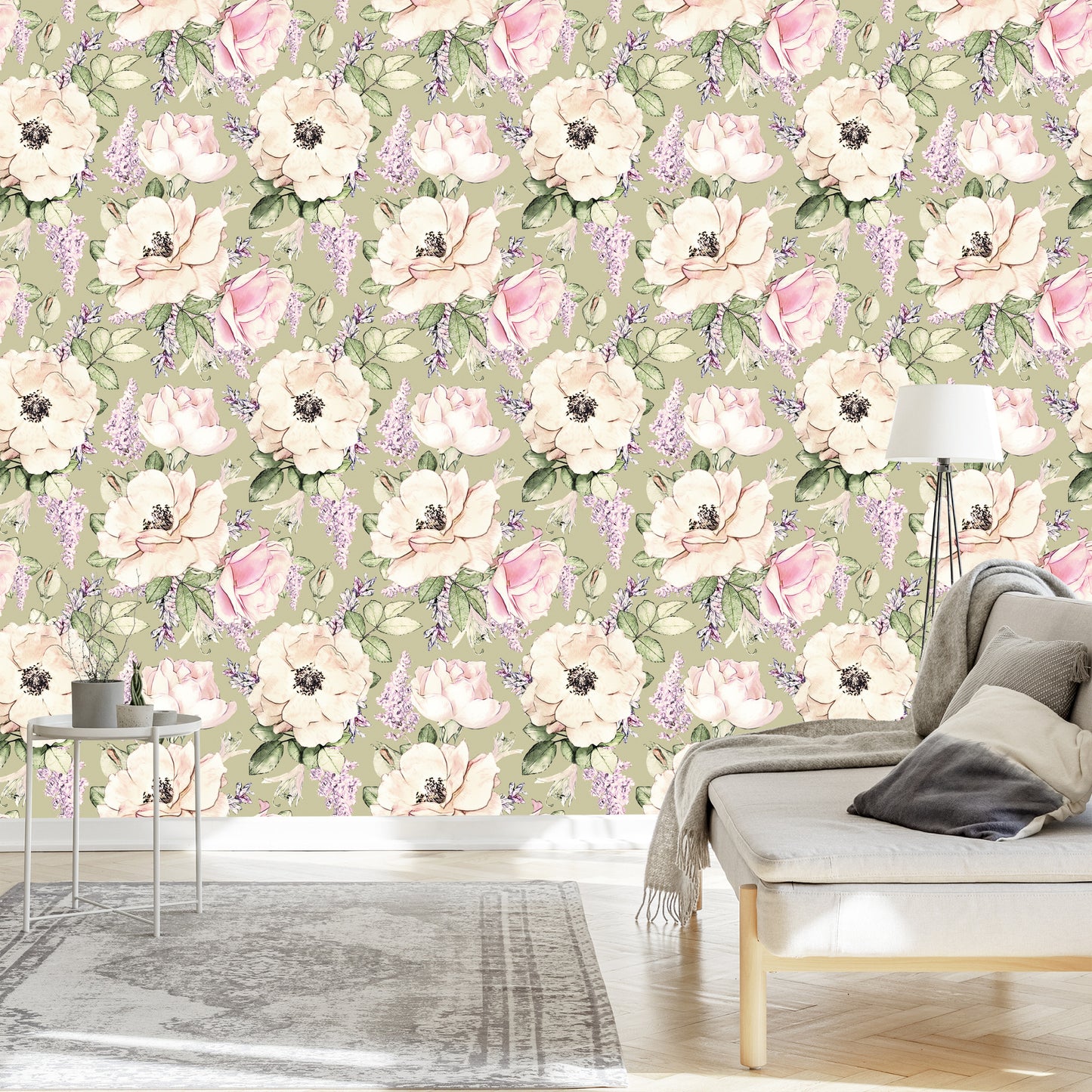 Wallpaper Peonies In Toned Colours