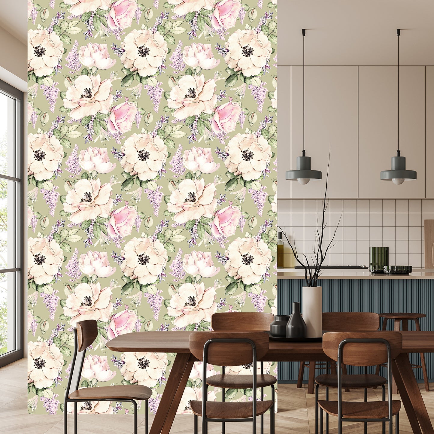 Wallpaper Peonies In Toned Colours