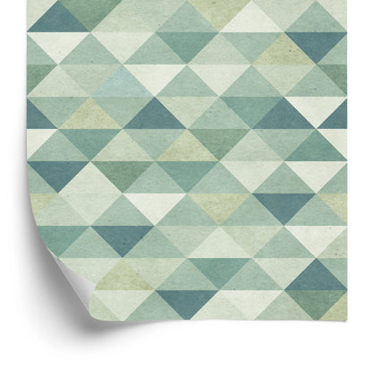 Wallpaper Retro Triangles In Green