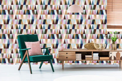Wallpaper Colorful Retro Triangles