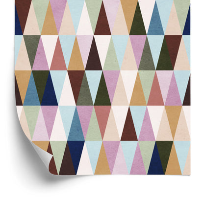 Wallpaper Colorful Retro Triangles