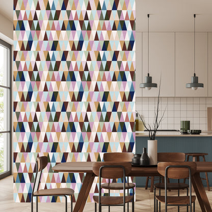 Wallpaper Colorful Retro Triangles