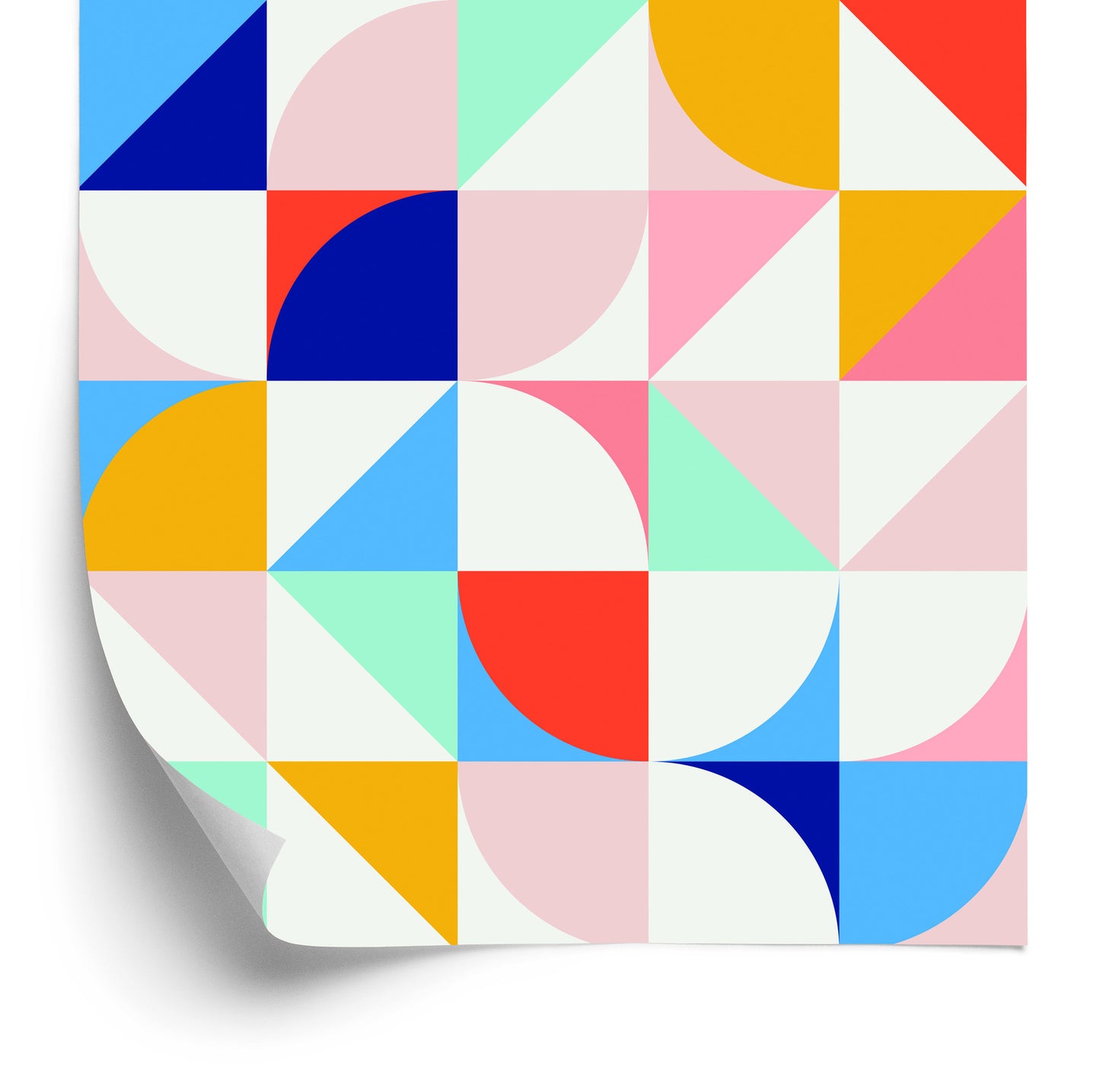 Wallpaper Colorful Variation In Retro Style