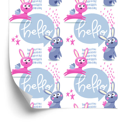 Wallpaper Colorful Rabbits