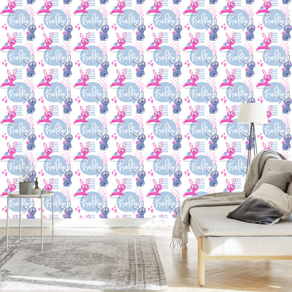 Wallpaper Colorful Rabbits