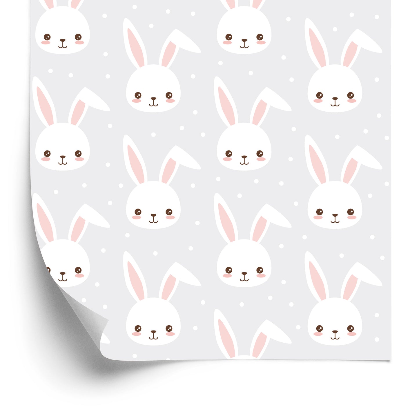 Wallpaper Rabbits On A Grey Background