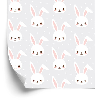 Wallpaper Rabbits On A Grey Background