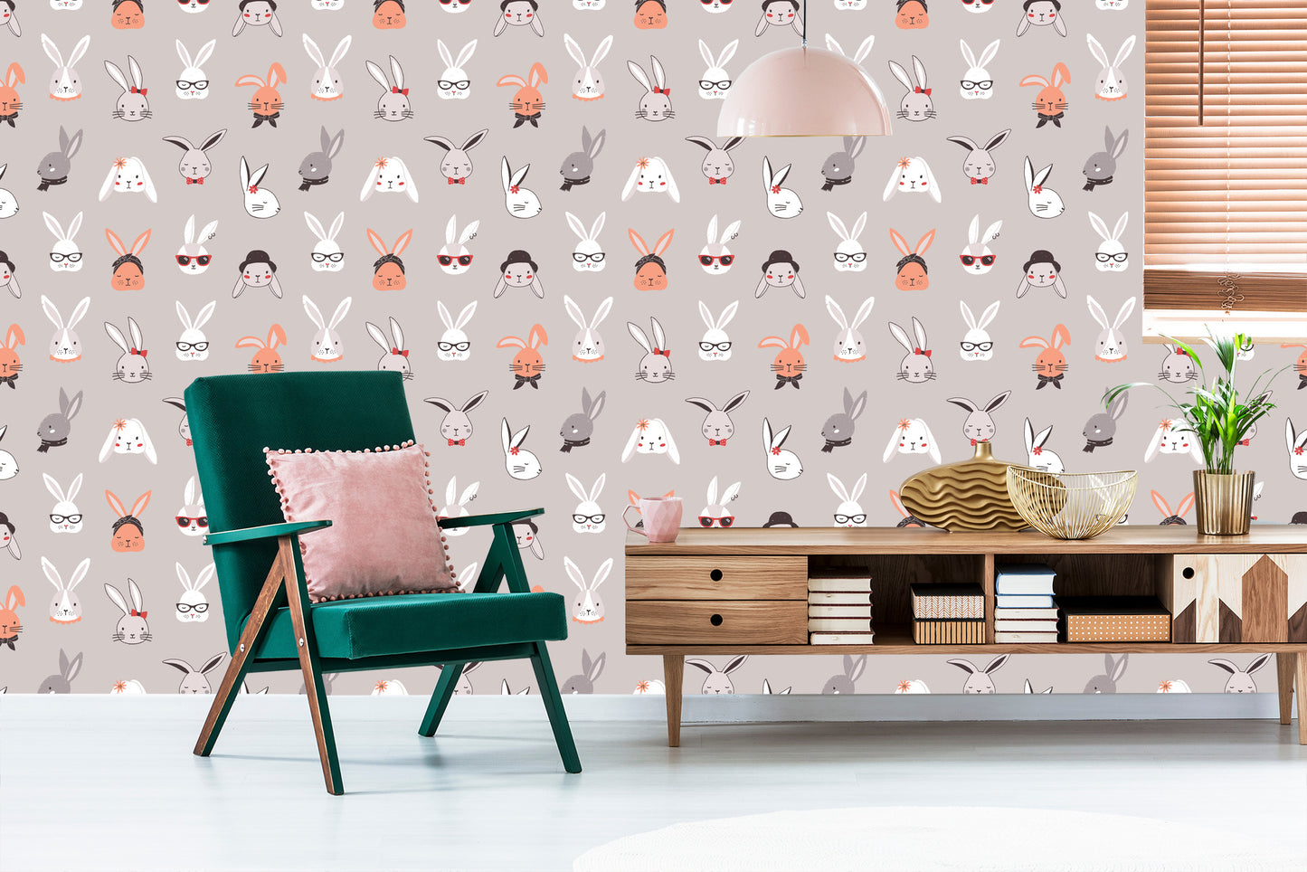 Wallpaper Stylish Rabbits