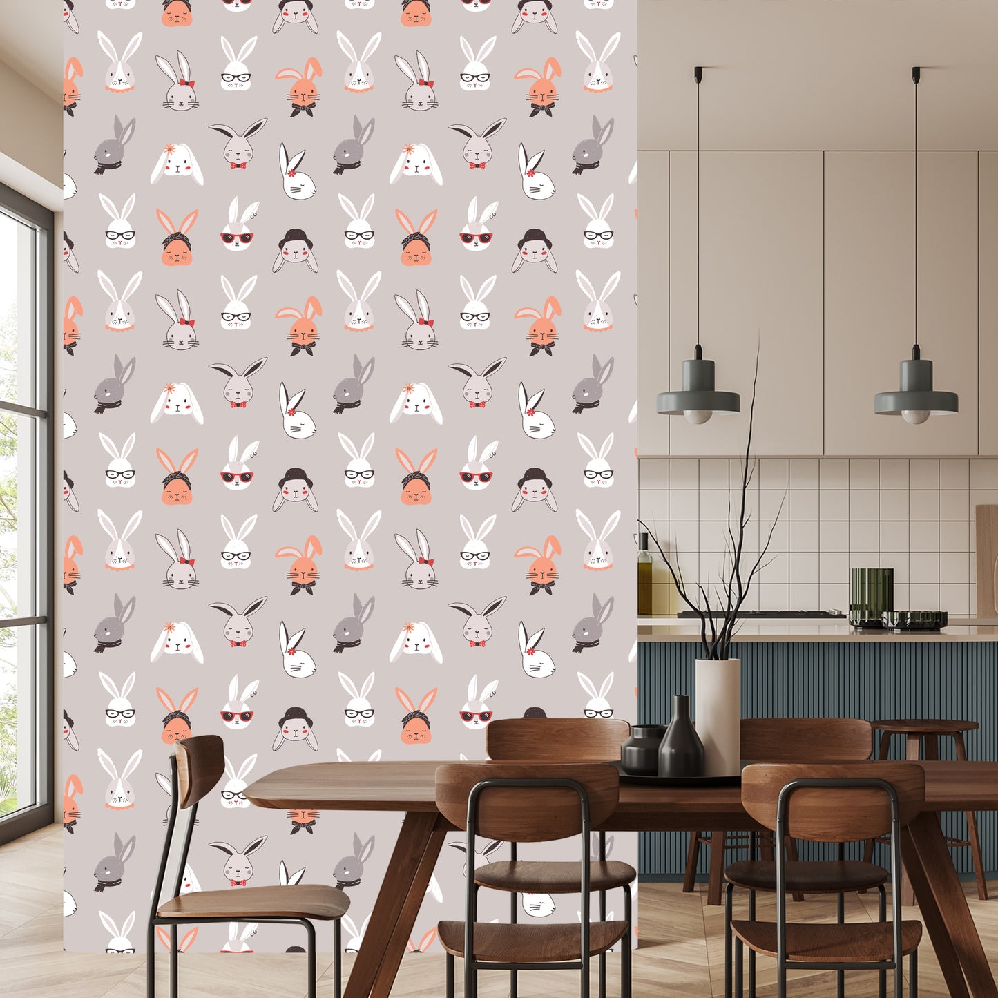 Wallpaper Stylish Rabbits