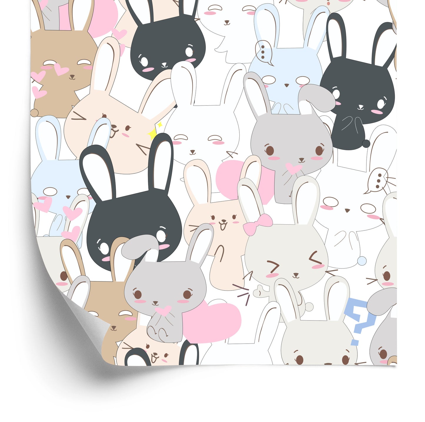 Wallpaper Rabbits On Light Background
