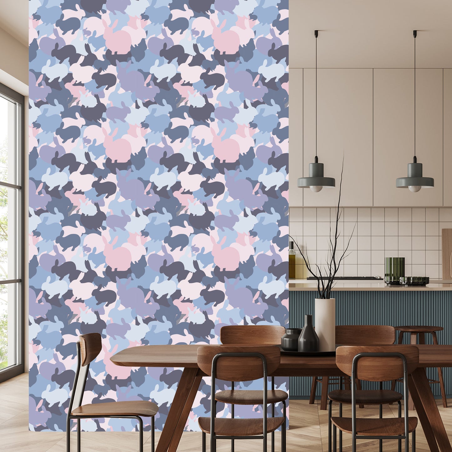 Wallpaper Rabbits In Differen Colours