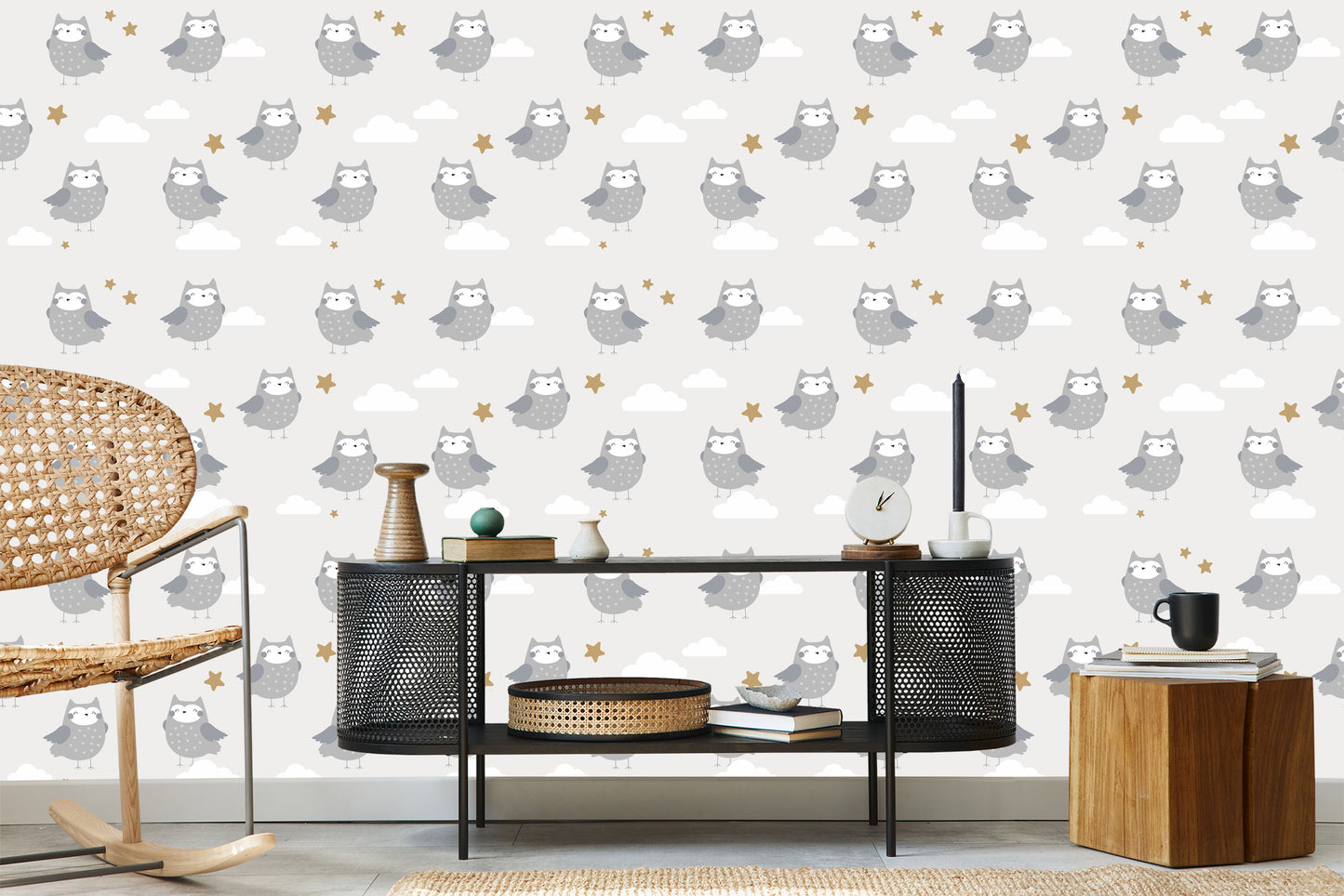 Wallpaper Owls Among The Clouds