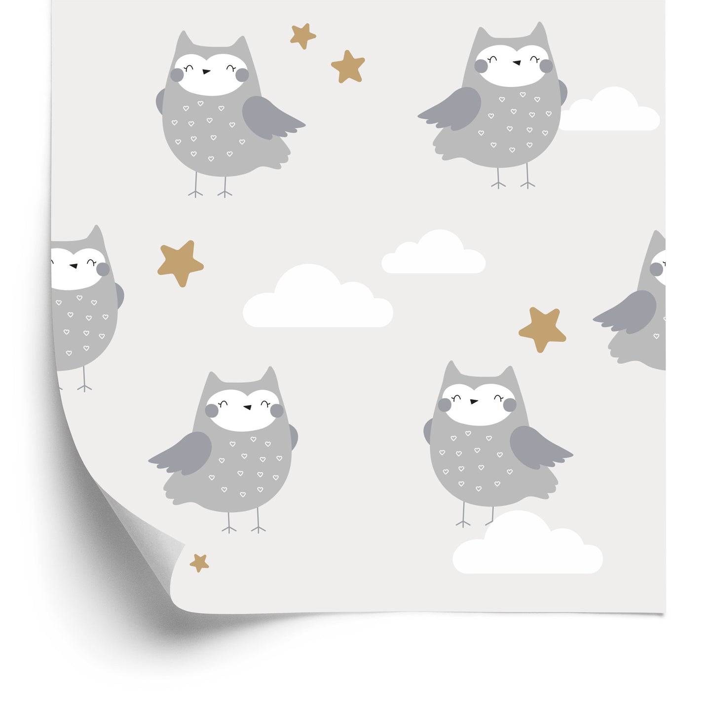 Wallpaper Owls Among The Clouds